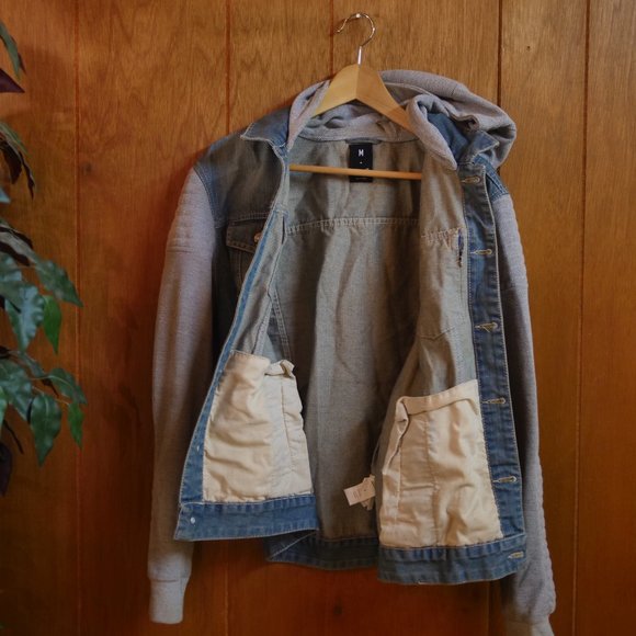 Distressed Denim Hoodie - Denim and Co - M/M - Picture 4 of 4